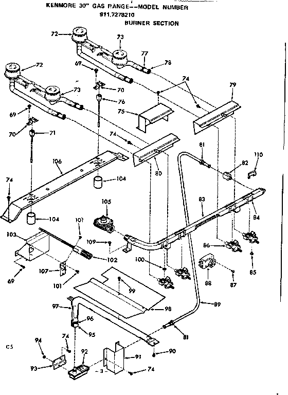 Burner section