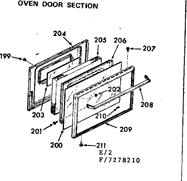 Oven door section