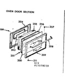 Oven door section