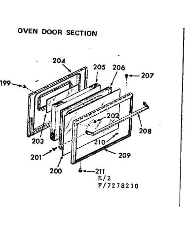 Oven door section