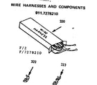Kenmore 9117278210 wire harnesses and components diagram