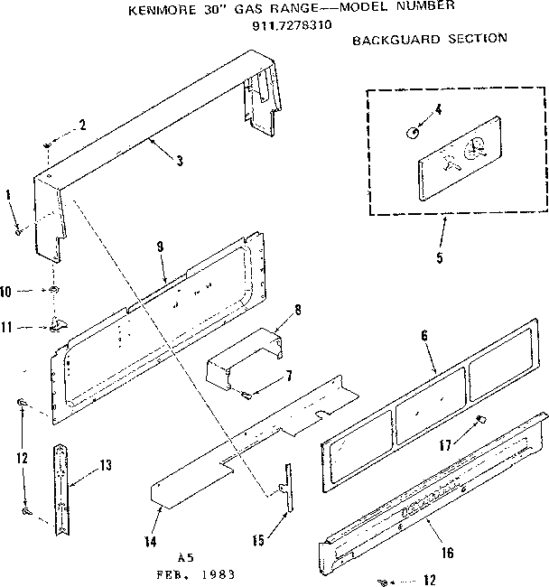 Backguard section