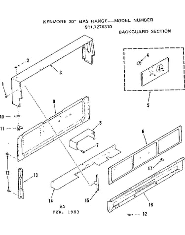 Backguard section