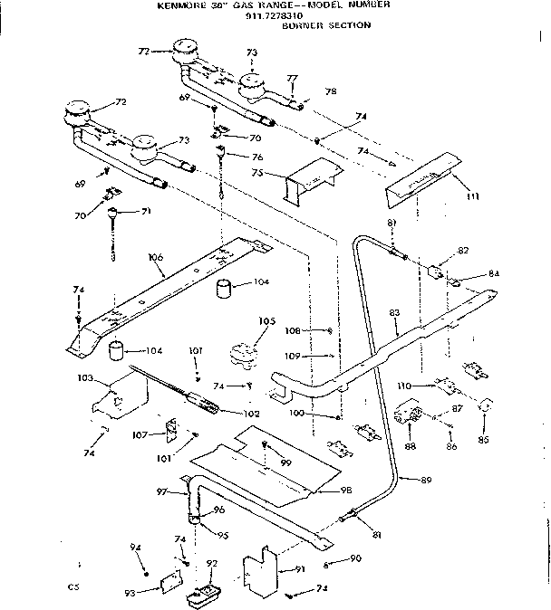 Burner section