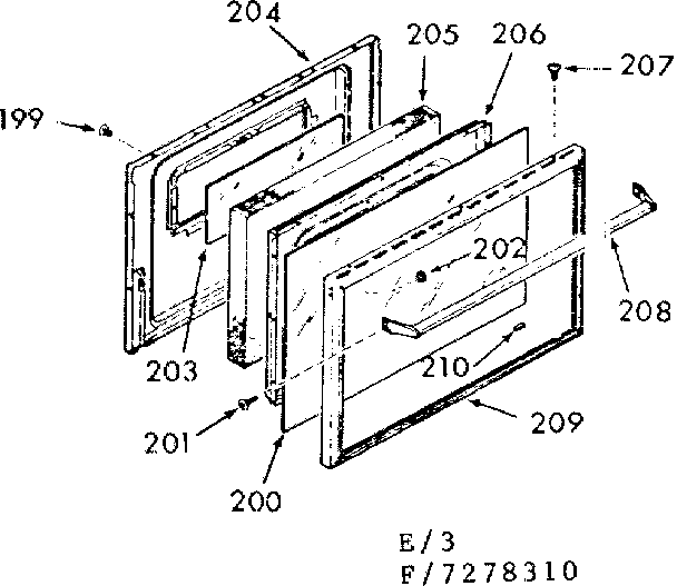 Oven door section
