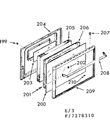 Oven door section