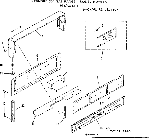 Backguard section