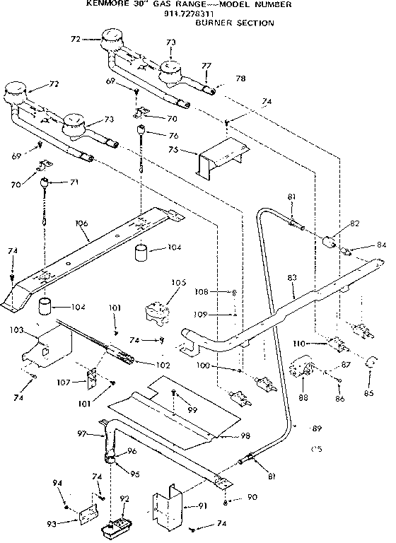 Burner section