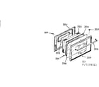 Kenmore 9117278311 oven door section diagram