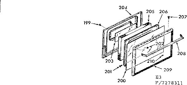 Oven door section