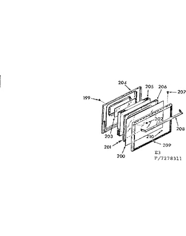 Oven door section