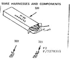 Kenmore 9117278311 wire harnesses and components diagram