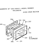 Oven door section