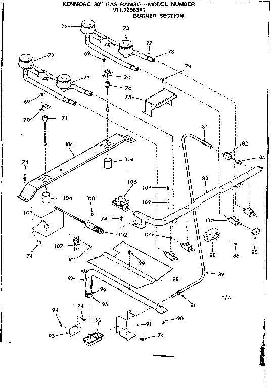 Burner section