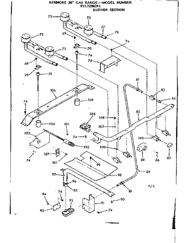 Burner section
