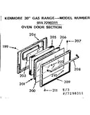Oven door section