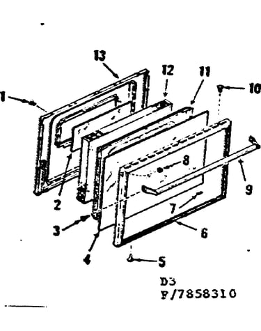 Oven door section