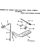 Upper oven burner section