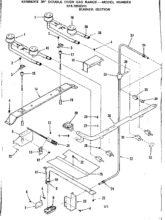 Burner section