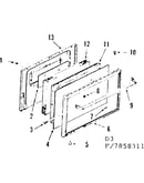 Lower oven door section