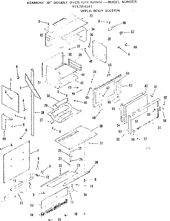 Upper oven section