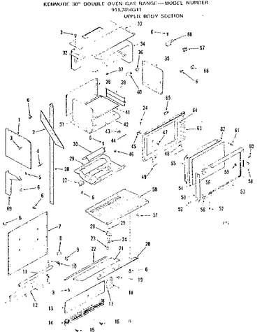 Upper oven section