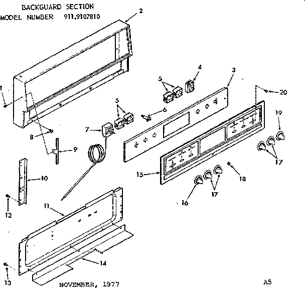Backguard section