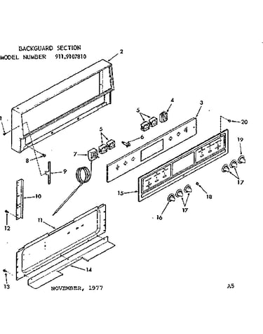 Backguard section