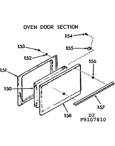 Oven door section