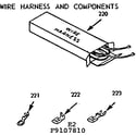 Kenmore 9119107810 wire harness and components diagram