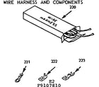 Kenmore 9119107810 wire harness and components diagram