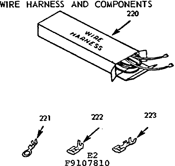 Wire harness and components