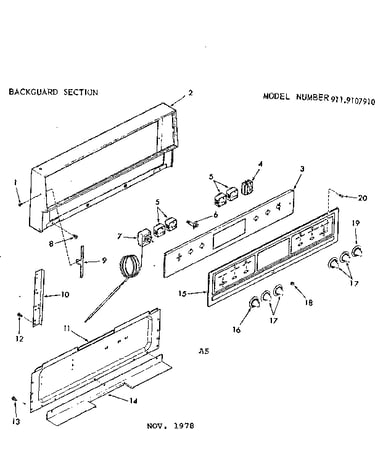 Backguard section