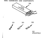 Kenmore 9119107910 wire harnesses and components diagram