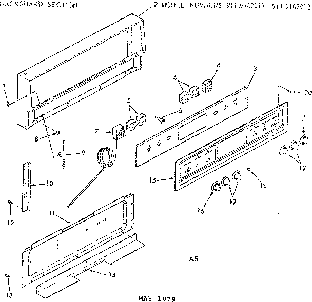 Backguard section