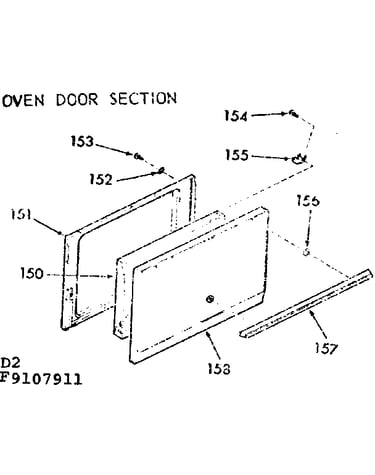 Oven door section