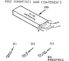 Kenmore 9119107912 wire harnesses and components diagram