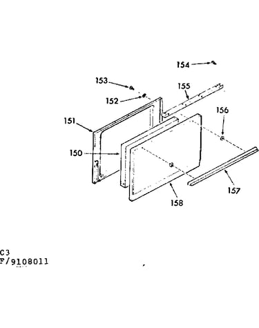 Oven door section