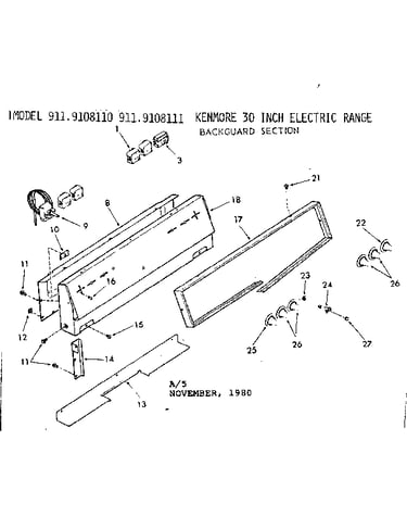 Backguard section