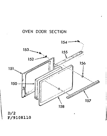 Oven door section