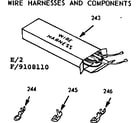 Kenmore 9119108111 wire harnesses and components diagram