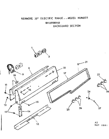 Backguard section