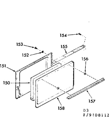 Oven door section