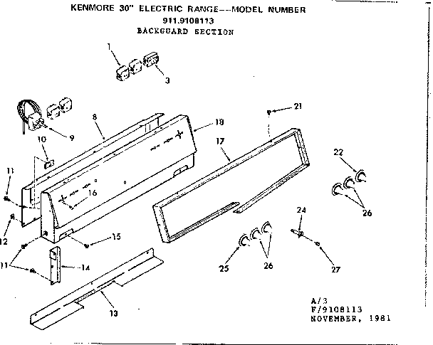 Backguard section