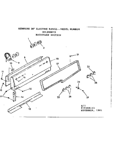 Backguard section