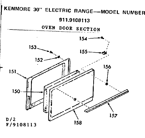 Oven door section