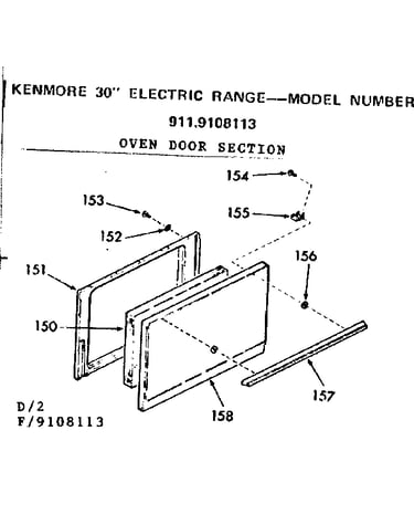 Oven door section