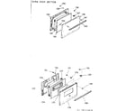 Kenmore 9119207640 oven door section diagram