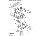 Kenmore 9119127612 backguard and main top section diagram