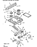 Backguard and main top section